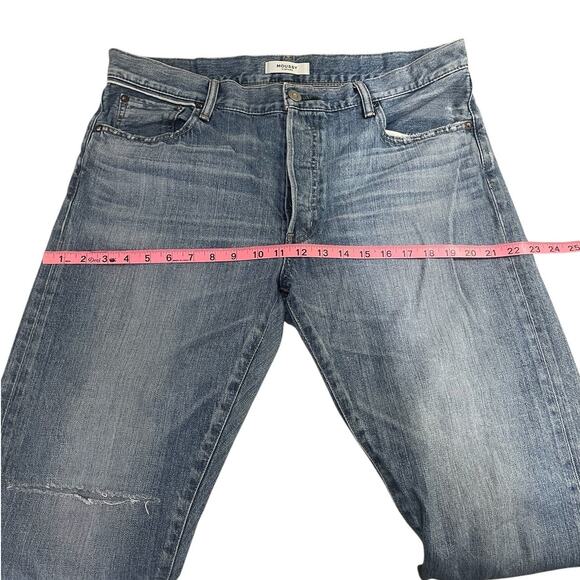 Moussy Vintage Saab Cotton Tapered Jeans Distressed Made In Japan Women's 38 - Picture 13 of 15